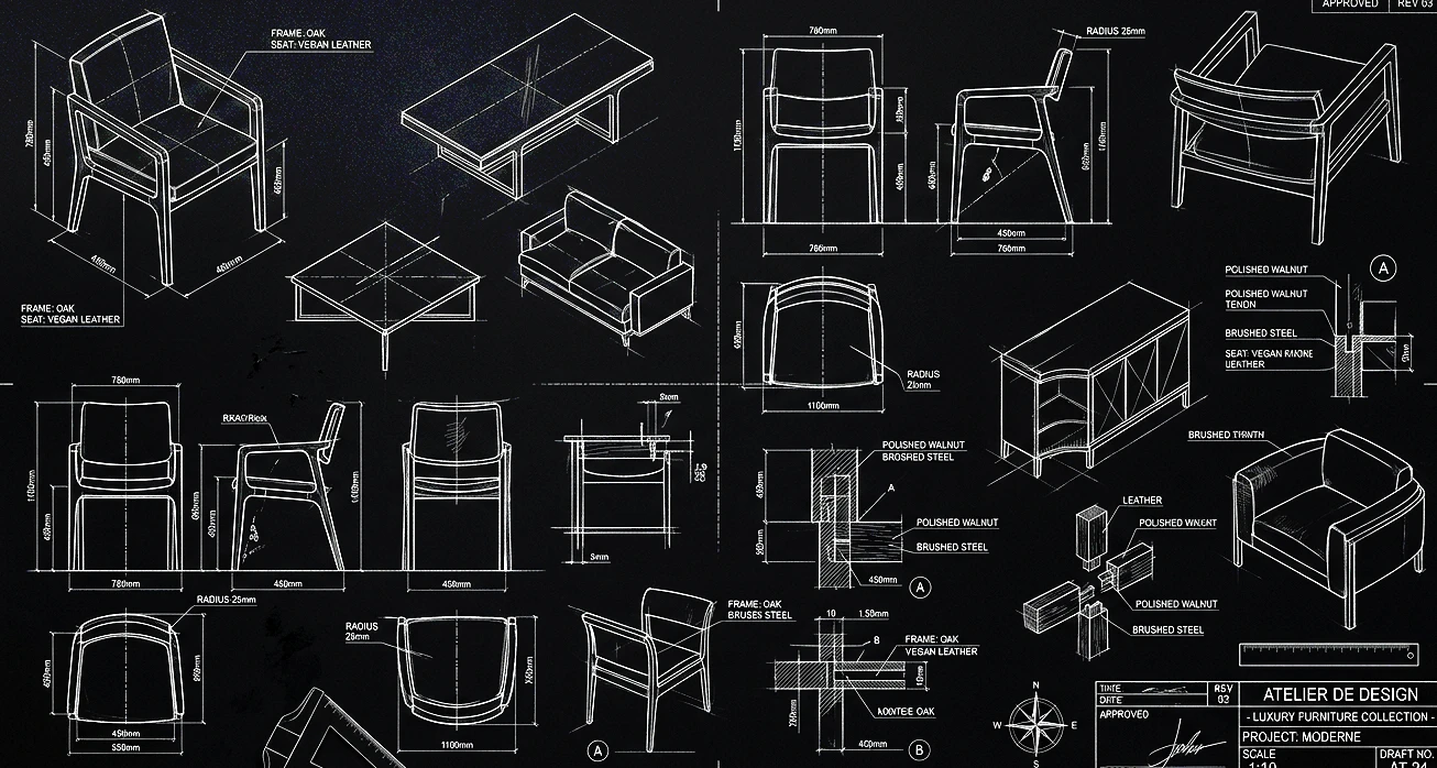 Architectural Blueprint Sketch